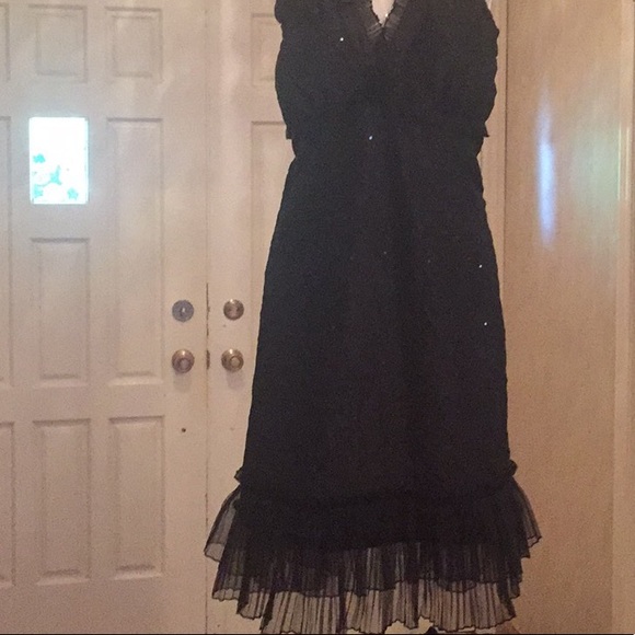 Vtg inspired lookBlack sleeveless evening dress - Picture 4 of 8